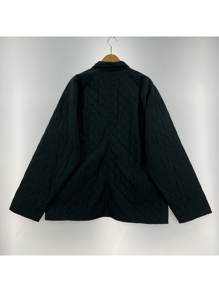 90s STUSSY オーストラリア製 ジップアップ キルティングジャケット L 黒
