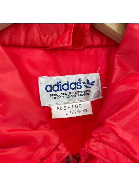 adidas ジャケット ナイロンジャケット/デサント製/レッド (L)