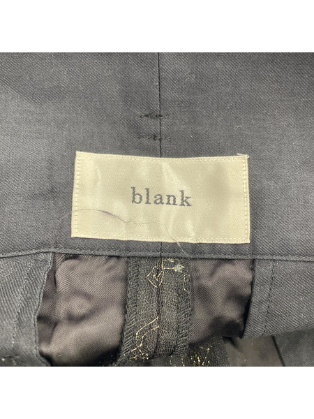 blank 金刺繍 シースルー ロングパンツ ブラック