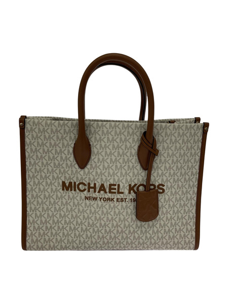 MICHAEL KORS MKシグネチャー トートーバッグ アイボリー