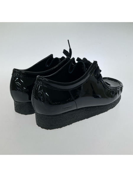 Clarks シューズ SUPREME/PATENT LEATHER WALLABEE/黒