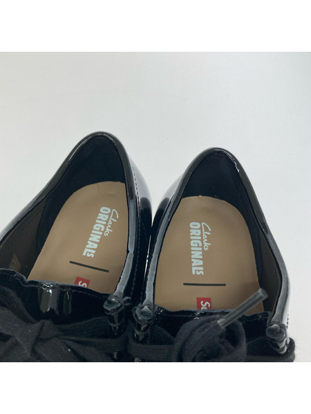 Clarks シューズ SUPREME/PATENT LEATHER WALLABEE/黒