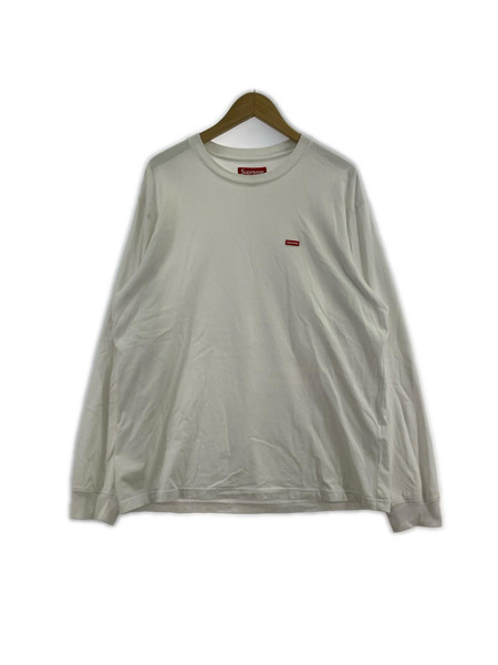 Supreme 25ss small box logo L/S T-Shirt 白 (M)[値下]
