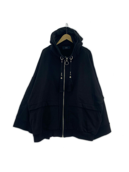 パーカー(ジップアップ) ililil 蛇昇華界 着物パーカー ブラック