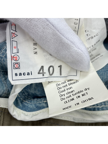 Sacai　ジップアップブルゾン　SIZE 1　13-00401M　汚レ有