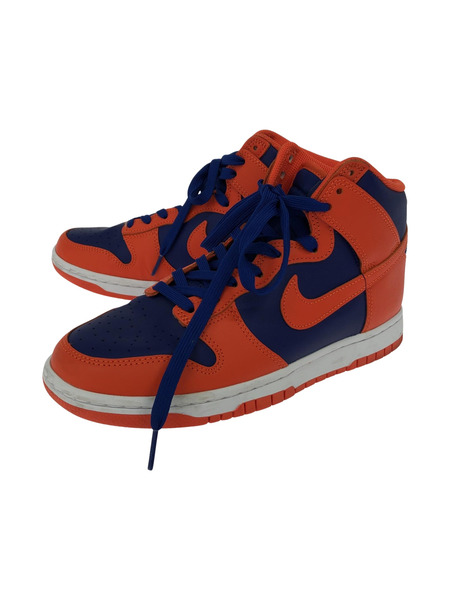 NIKE Dunk High Retro Orange and Deep Royal