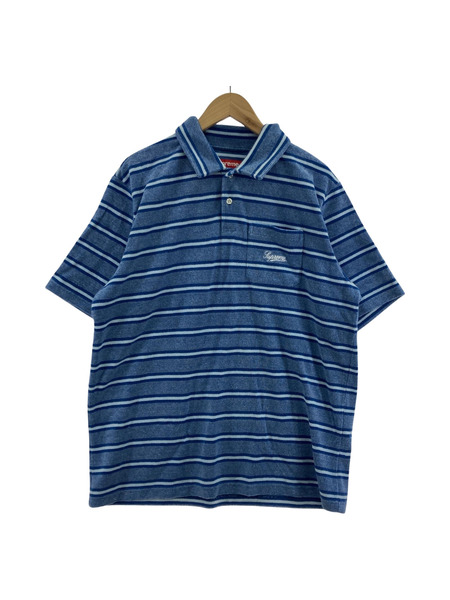 Supreme Stripe Terry S/S Polo Ｍ