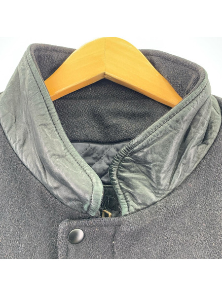 LORENZO'S CANADA製 袖レザースタジャン XL ブラック[値下]