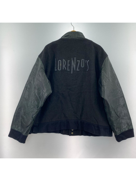 LORENZO'S CANADA製 袖レザースタジャン XL ブラック[値下]