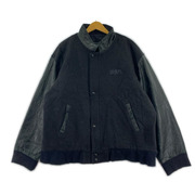 LORENZO'S CANADA製 袖レザースタジャン XL ブラック[値下]