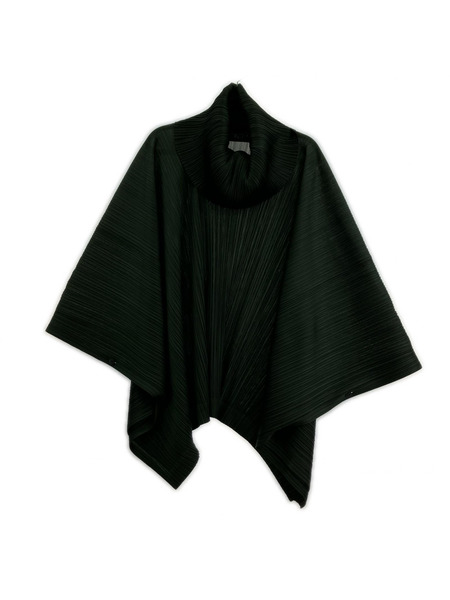 PLEATS PLEASE ブルゾン・ジャンパー ハイネック ポンチョ 緑 (3)