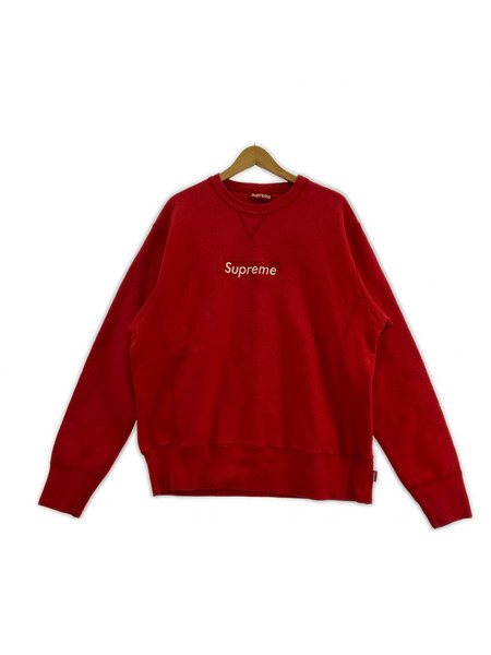 Supreme スウェット・トレーナー 90s USA製 ボックスロゴスウェット 赤 (L)[値下]