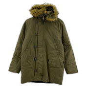 ALPHA ファージャケット (M) カーキ