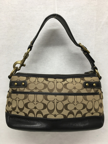 COACH/11140/シグネチャー/ショルダーバッグ 黒ベージュ