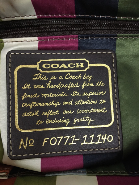 COACH/11140/シグネチャー/ショルダーバッグ 黒ベージュ