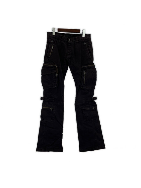 00s TETE HOMME Y2K ギミック カーゴパンツ ボルドー
