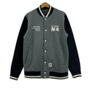 STUSSY ジャケット スウェットスタジャン 青 M