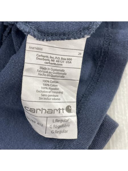 Carhartt L/S バッグ犬ロゴ TEE ネイビー (L)[値下]