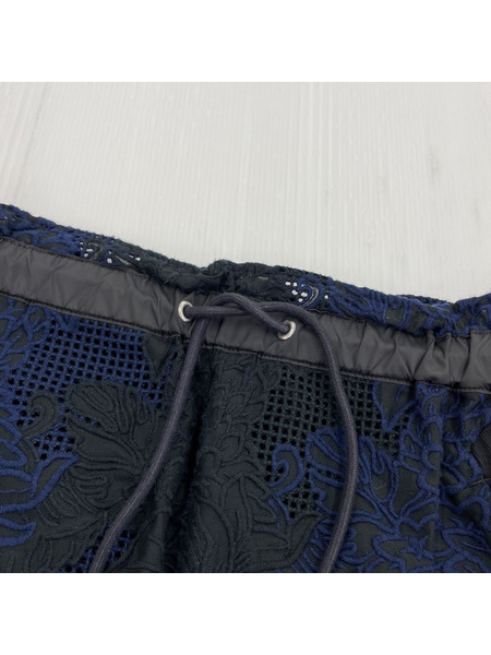Sacai 17SS Embroidered Drawstring Lace Knee Length Skirt 1