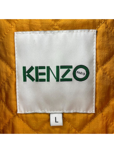 KENZO レザージャケット 襟付キ シングル (L)