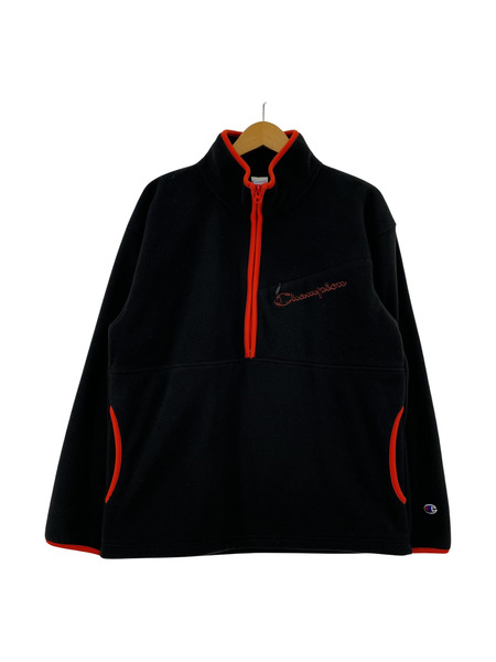 Champion ハーフジップフリースジャケット ブラック (M)