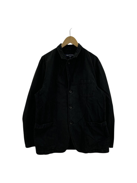 COMME des GARCONS HOMME コットンテーラードジャケット 製品染メ L ブラック