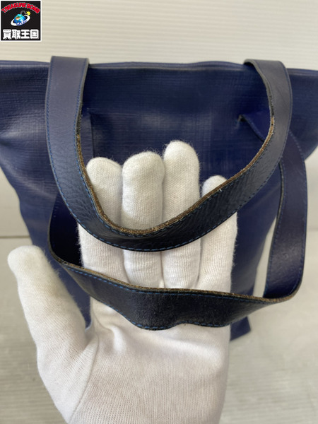 トートバッグ アナグラム レザートートバッグ 青