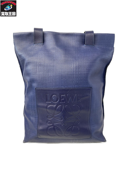 トートバッグ アナグラム レザートートバッグ 青