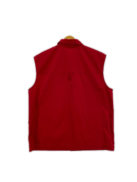 ジレ・ベスト VOAAOV/25SS/BIO TWILL No Sleeve Shirt/赤
