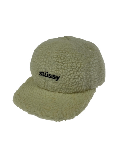 STUSSY ボアキャップ ホワイト