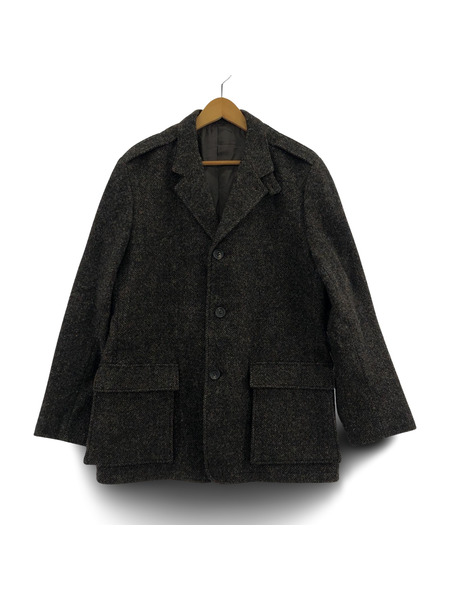 HARRIS TWEED ウールテーラードジャケット BRN