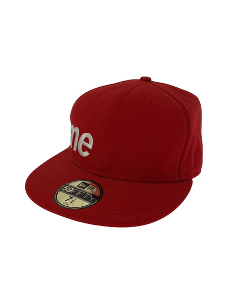 Supreme×NEW ERA キャップ サイドロゴ 赤