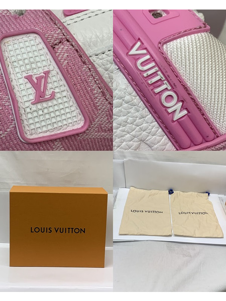 LV トレイナー ピンクデニム スニーカー MS0255 Size8 開封品 ルイ ヴィトン LOUIS VUITTON  モノグラム 