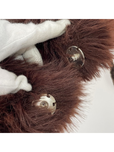KIJIMA TAKAYUKI LONG FAUX FUR HOOD 茶