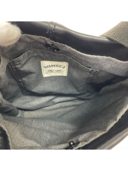 SUNSEA ショルダーバッグ SUNSEA レザー ショルダーバッグ 黒