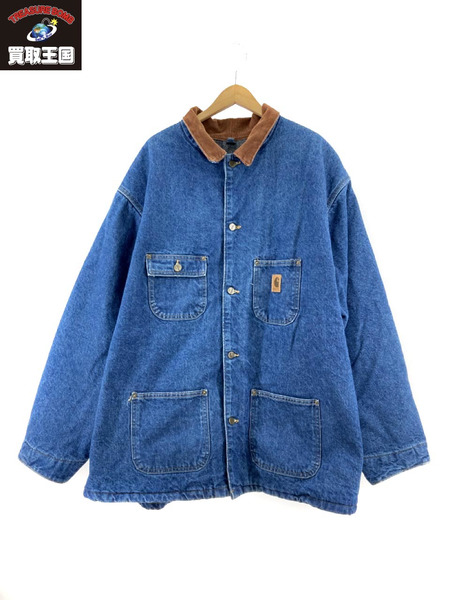 Carhartt USA製 裏ブランケットデニムカバーオール（3XL）