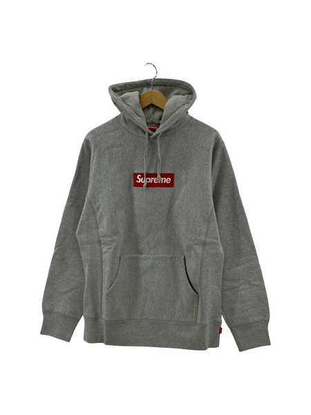 16AW/Supreme/Box Logo Hooded Sweatshirt/M/GRY