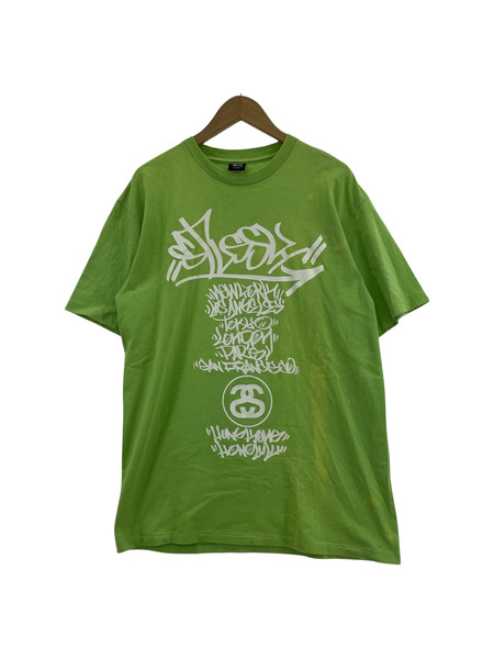 STUSSY 90s ロゴプリントS/Sクロップドカットソー（L）