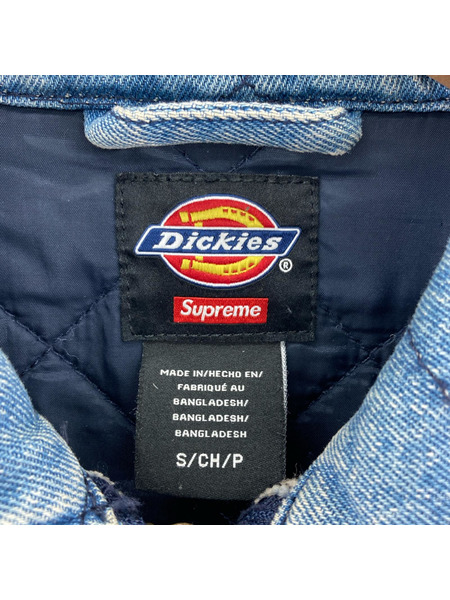 Supreme デニムジャケット 21AW ×Dickies Quilted Denim Work Jacket