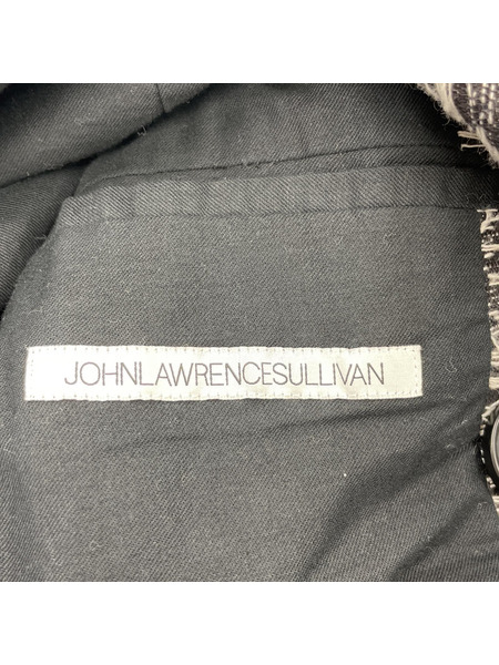 JOHN LAWRENCE SULLIVAN ダブル ハーフコート ブラック×ホワイト