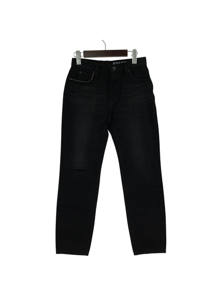 HYSTERIC GLAMOUR スタッズブラックスキニー 26 ブラック 01181AP05496