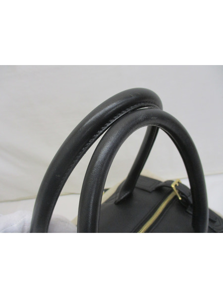  CELINE スタッズ キャンバス/レザー ボストンバッグ　黒