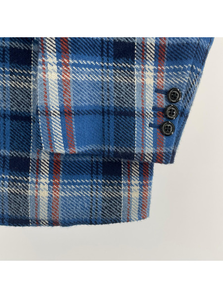 NEAT チェックテーラードジャケット 48 青