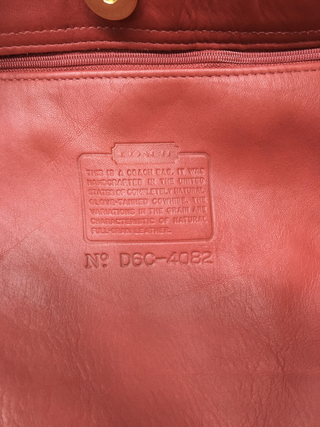 coach/D6C-4082/レザートートバッグ/赤