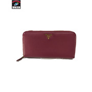 PRADA  長財布 ラウンドファスナー ピンク