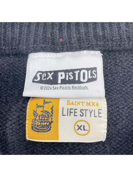 SAINT MICHAEL×Sex Pistols 24AW SP CREW KNT I AM A BLACK XL