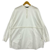 mizuiroind 長袖シャツ ハーフボタン 白[値下]