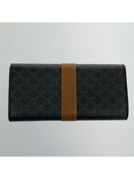 長財布 CELINE トリオンフ フラップロングウォレット