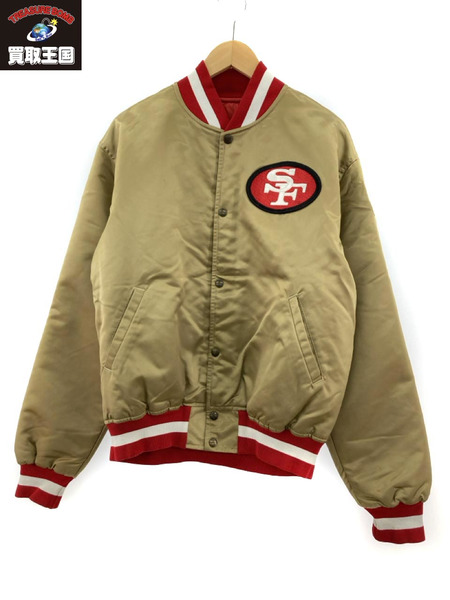 90s STARTER USA製 NFL SAN FRANCISCO 49ERS ナイロンスタジャン (L