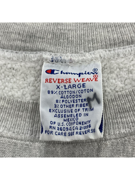 Champion 90s/リバースウィーブ/スウェット/XL/NORTH WESTERN